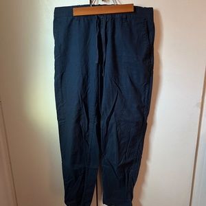 Uniqlo navy linen pants size L